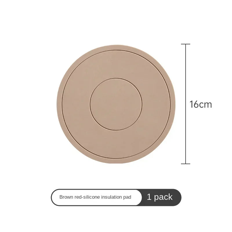 High Temperature Resistant Thickened Silicone Coaster Round