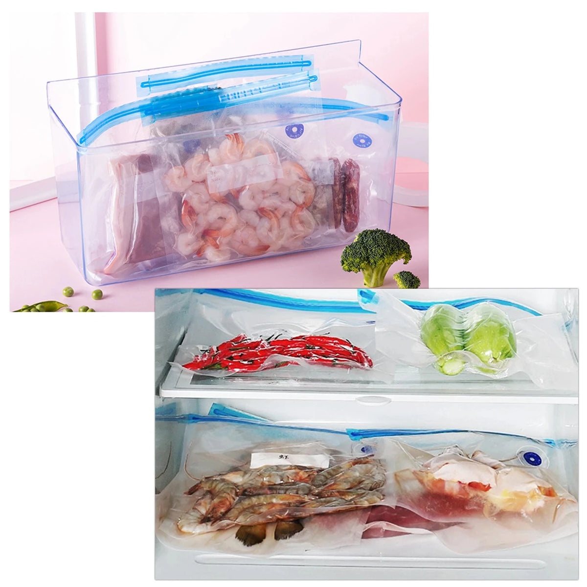20/10pcs Reusable Vacuum Sealer Bag Air Valve Pump