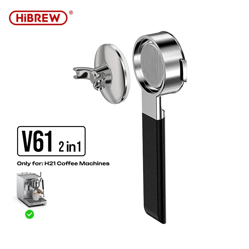 Hibrew V61 58mm Espresso Bottomless Portafilter 2in1 Double