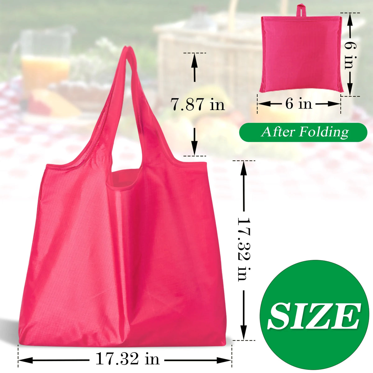 Reusable Grocery Bags Foldable Shopping Bags Machine Washable