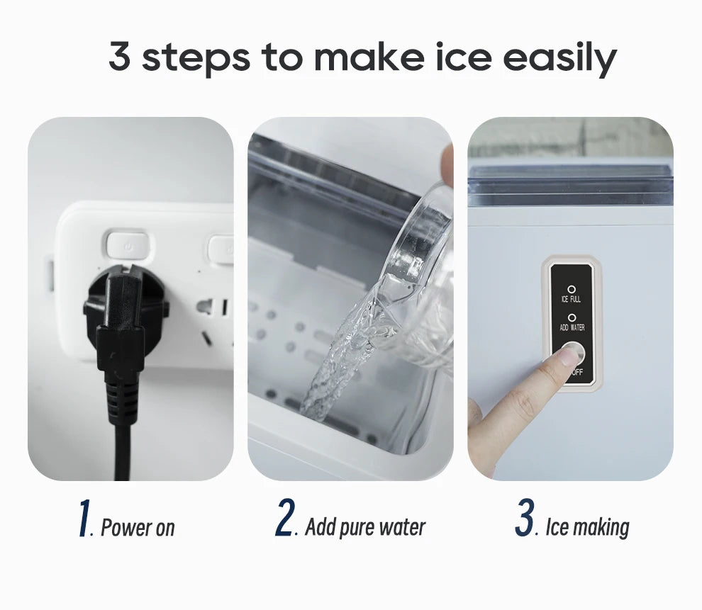 Hibrew Ice Maker Machine Automatic Ice Maker Self-Cleaning