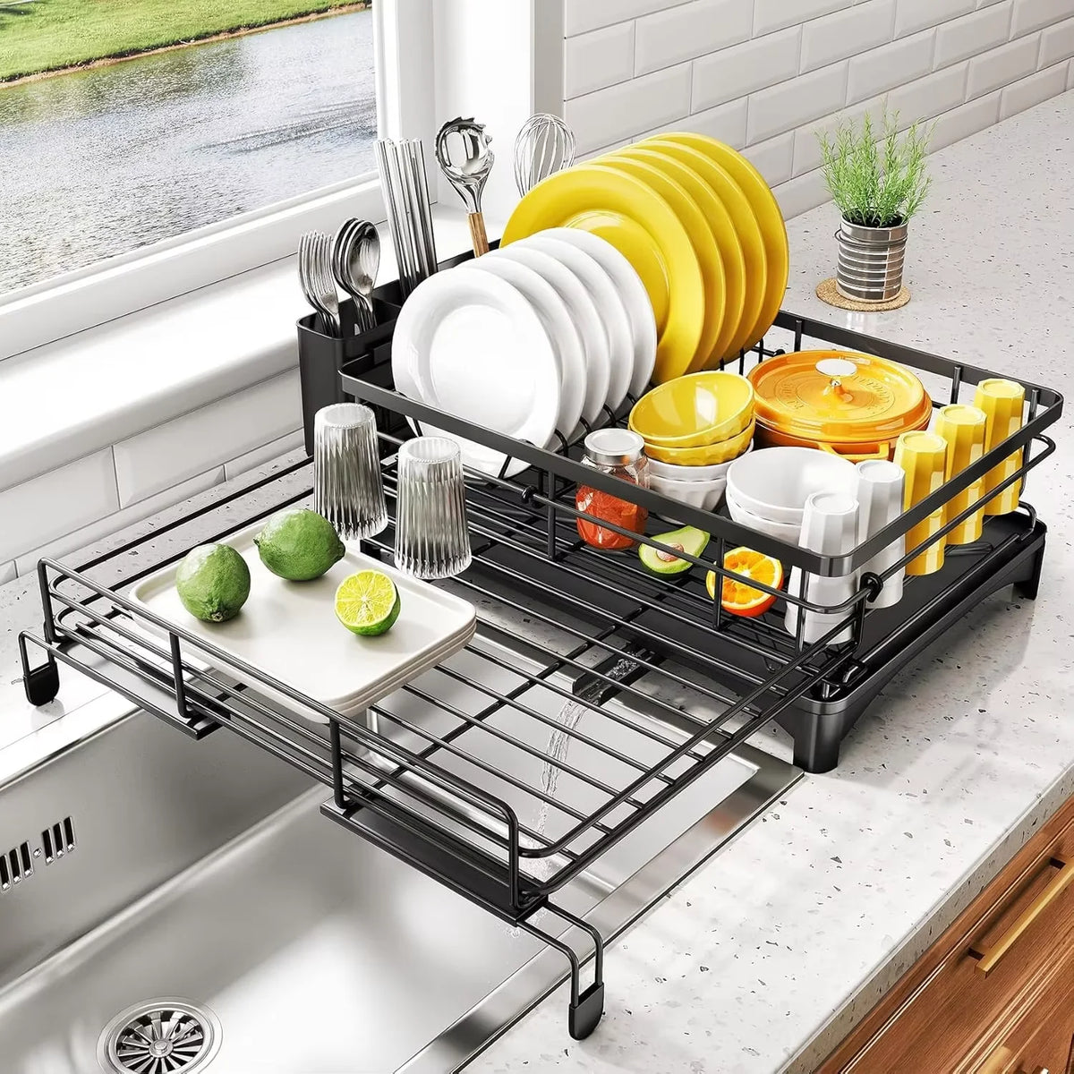 Dish Drying Rack Counter Large Dish Rack Drainboard