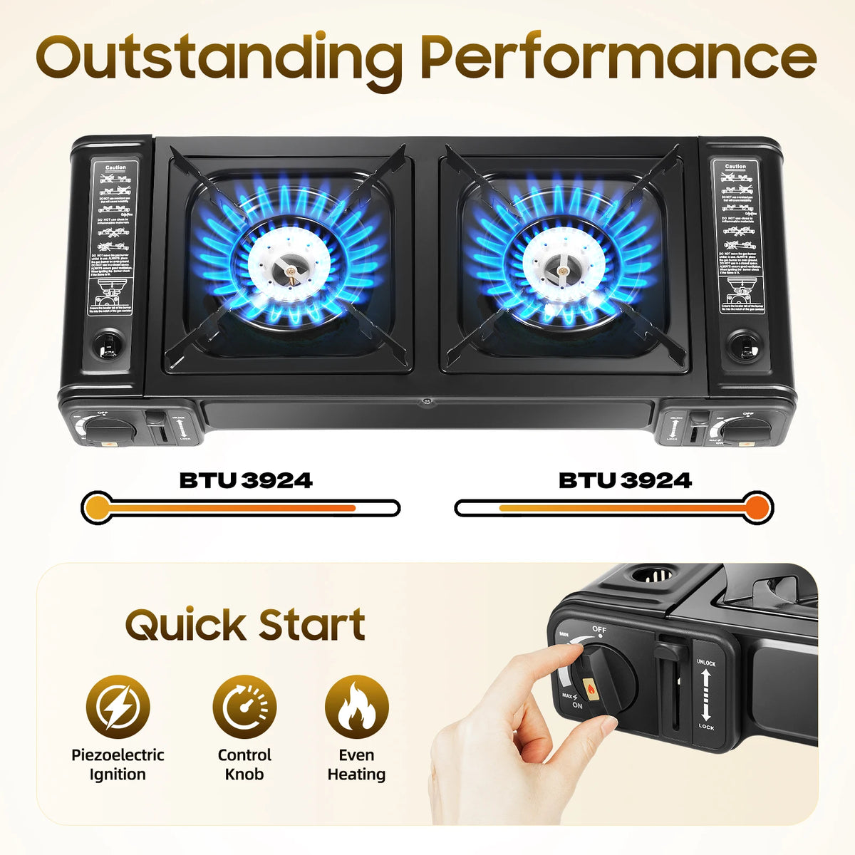 Double Head Barbecue Gas Stove Baking Tray Application