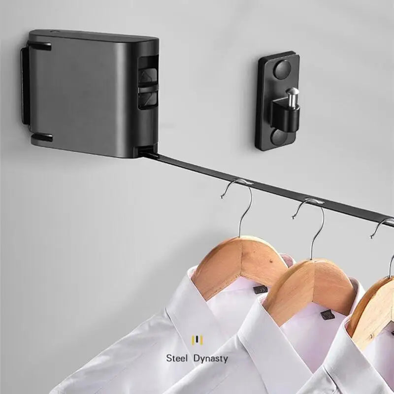 Retractable Clothesline Indoor Outdoor Clothes Drying Rack Rope