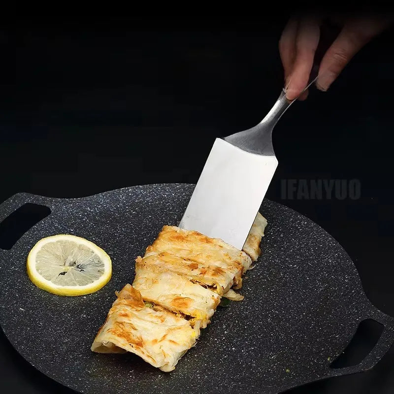 Stainless Steel Scraper Cooking Spatula Barbecue Spatula Plate