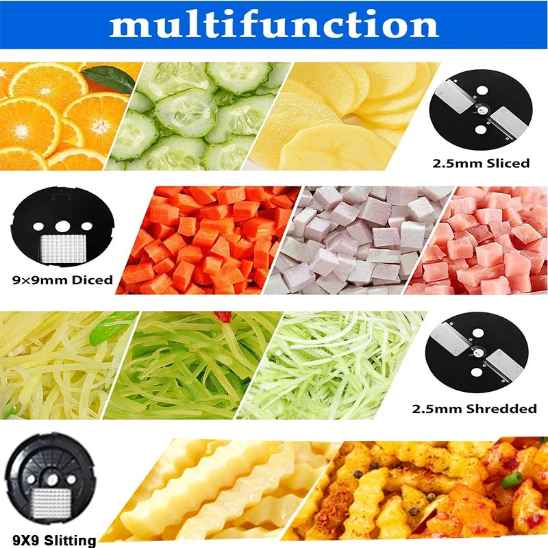 220v Vegetable Chopper Electric Cutting Machine Carrot Potato