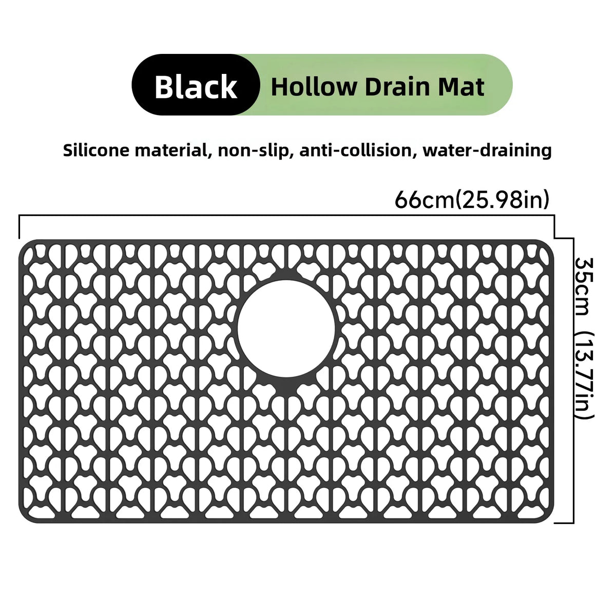 Sink Silicone Mat Anti-Scratch Honeycomb Pad Dishwashing Basin