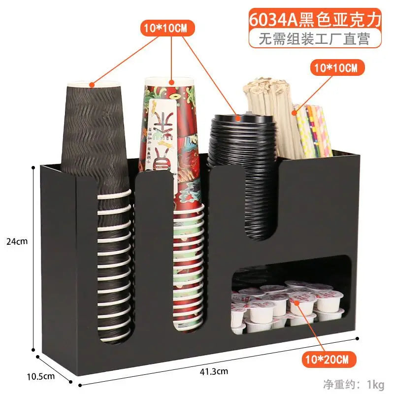 Creative Coffee Shop Bar Paper Cup Straw Storage