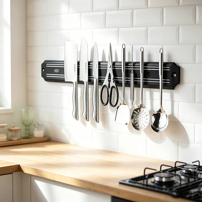 Magnetic Wall Mounted Knife Holder Storage Rack Utensil