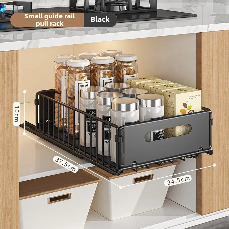 Non Perforated Folding Cabinet Pull-Out Basket Snack Storage