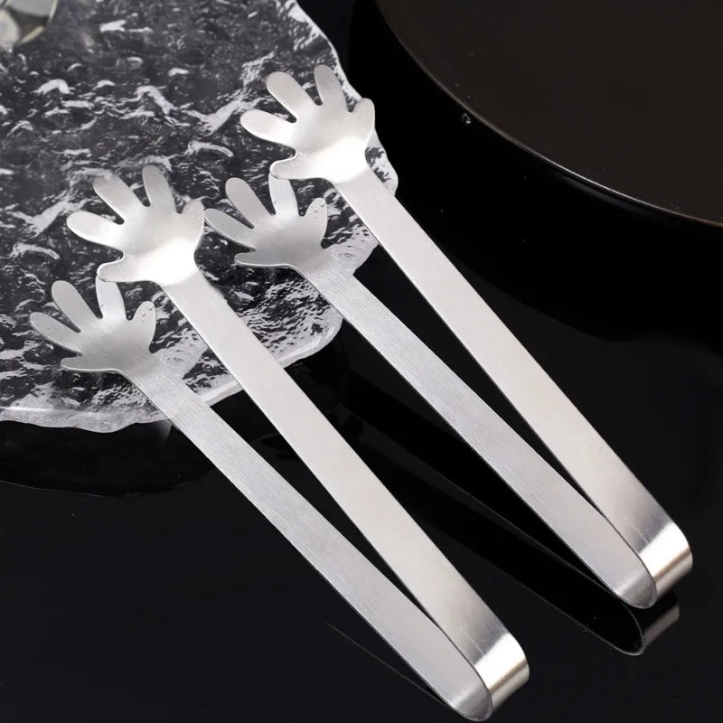 3/1pcs Stainless Steel Food Tongs Hand Palm Finger