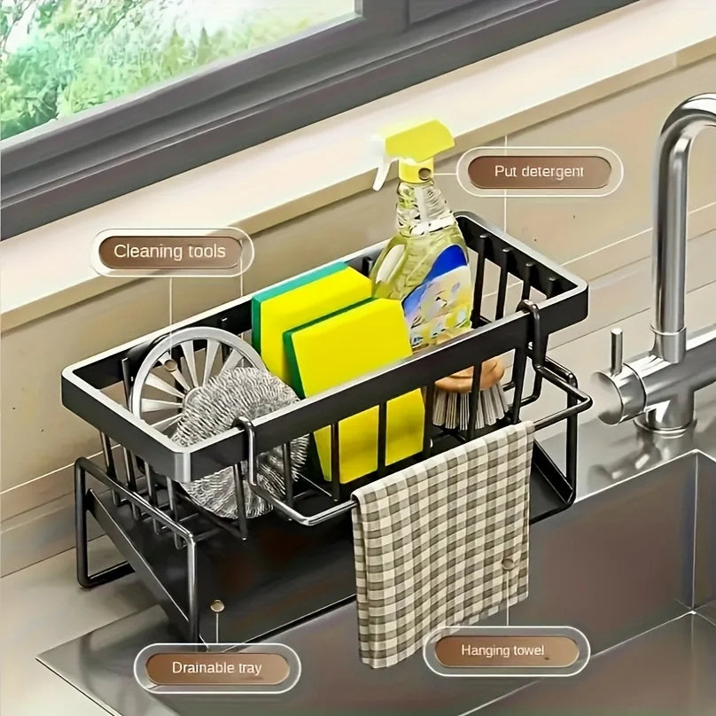 Sink Sponge Holder Stainless Steel Sponge Storage Self