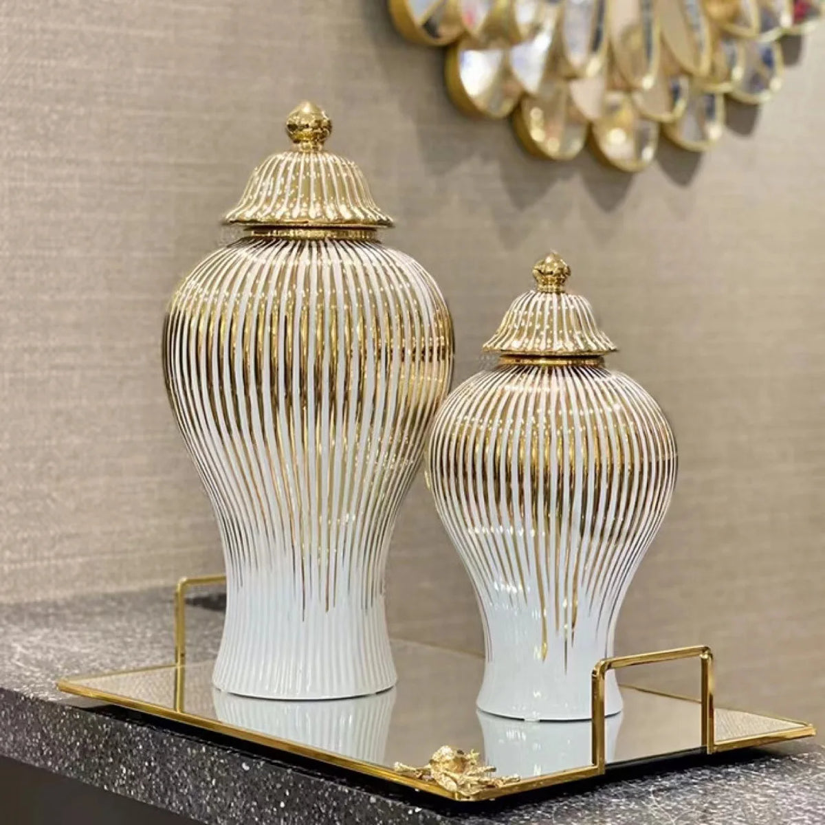 Vase Ceramic Luxury Electroplated General Jar European Ceramic
