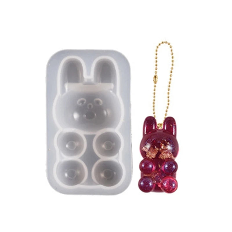 E0bf Diy Semi Three-Dimensional Bear Silicone Mold Epoxy