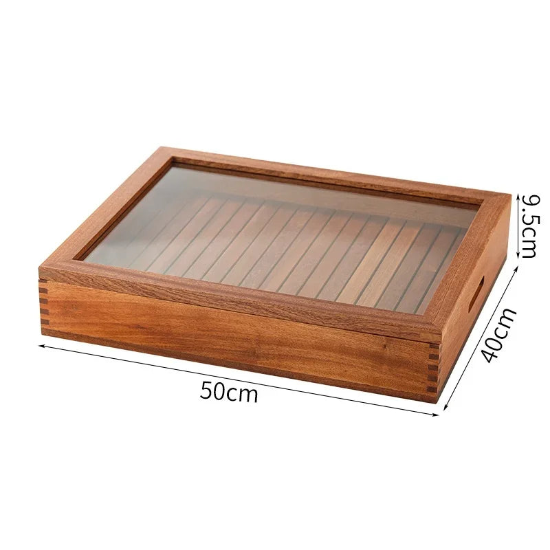 Japanese Cuisine Wooden Sashimi Sushi Box Lid Fish