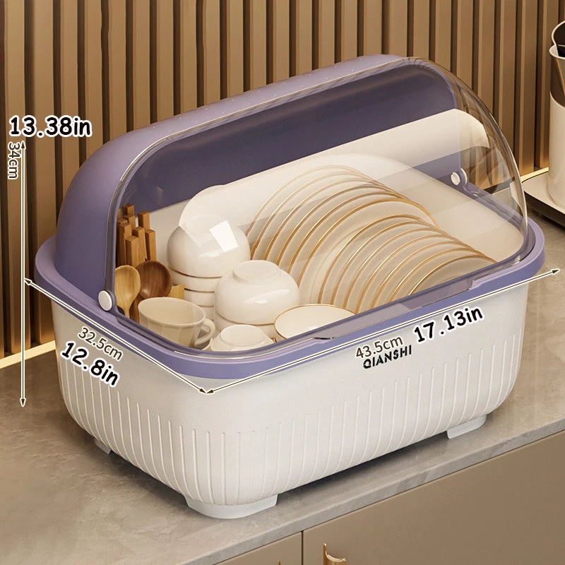 Dish Rack Protective Cover - Space-Saving Dust-Proof Storage