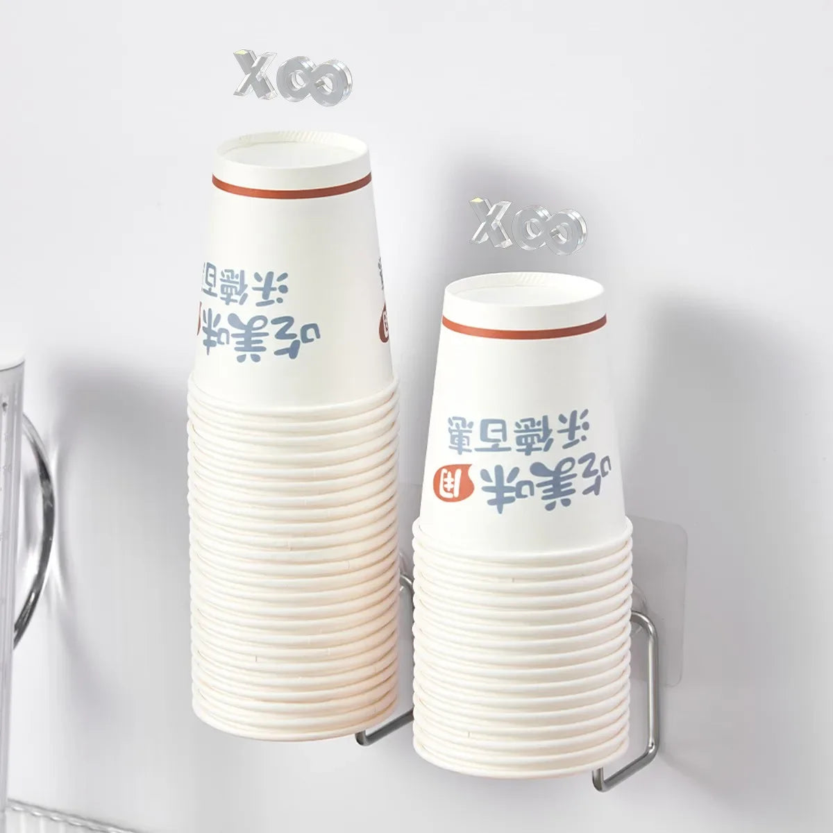 Wall Mounted Stainless Steel Disposable Cup Holder Water