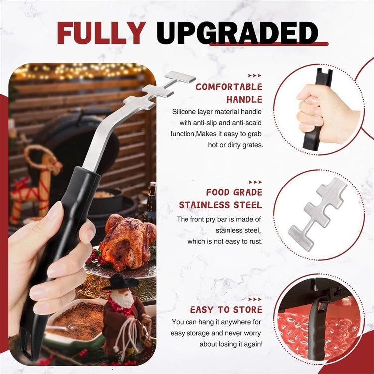 Universal Grill Grate Lifter Cast Iron Grid Lever