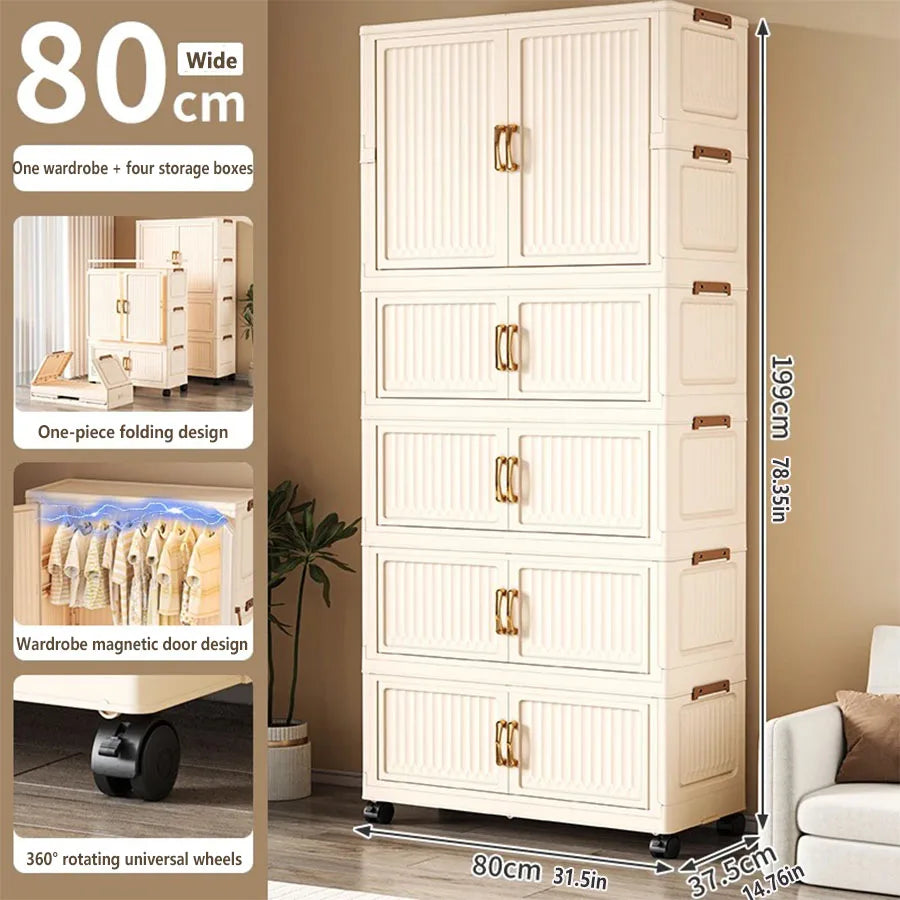 Storage Box Foldableing Cabinet Storage Cabinet Clothes Toys