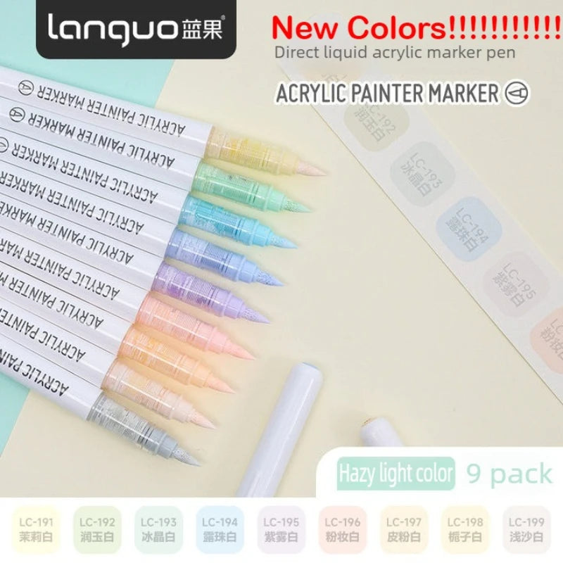 Languo 288/9 Colors Direct Liquid Acrylic Marker Soft