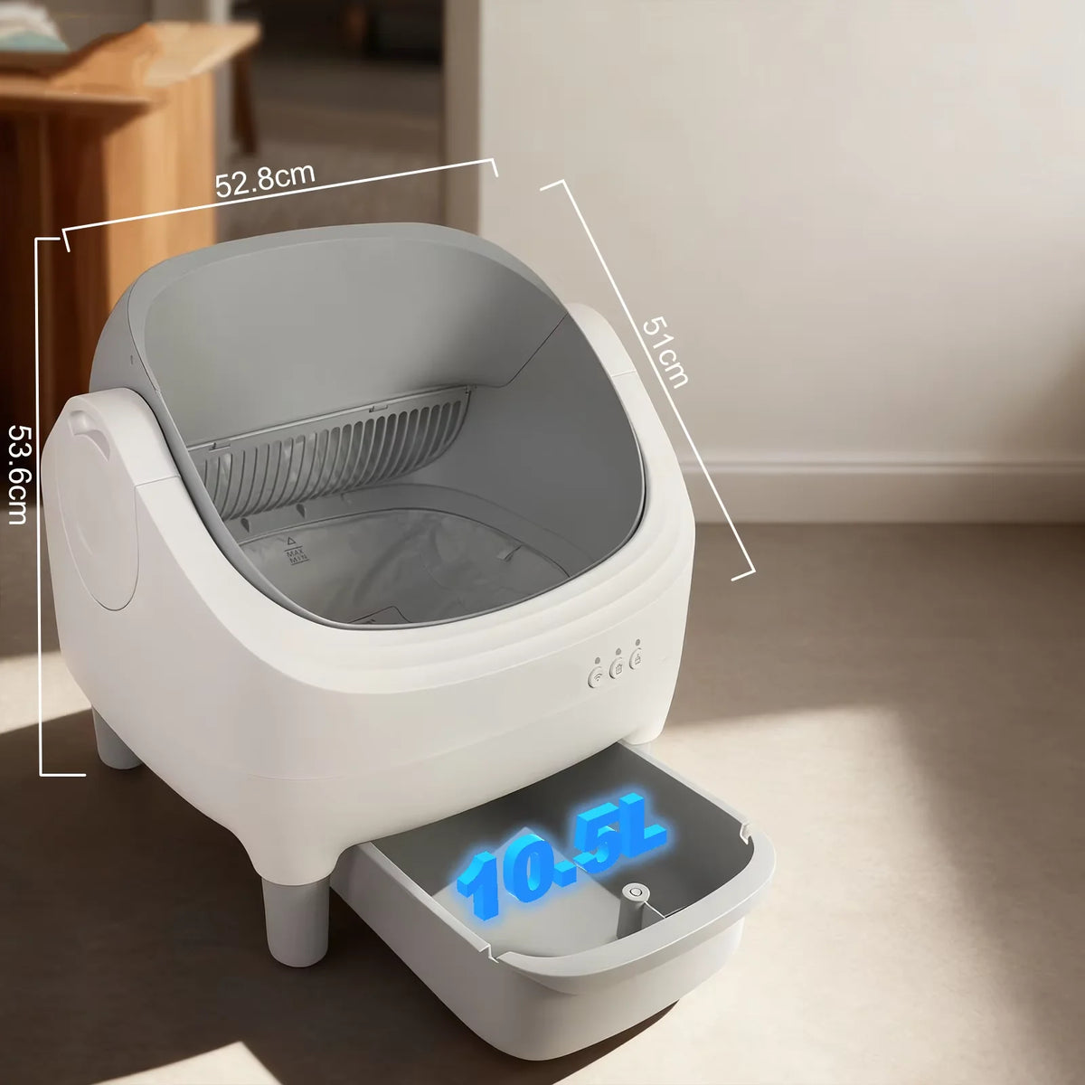 Miaoerduo 75l Self-Cleaning Cat Litter Box App Real-Time