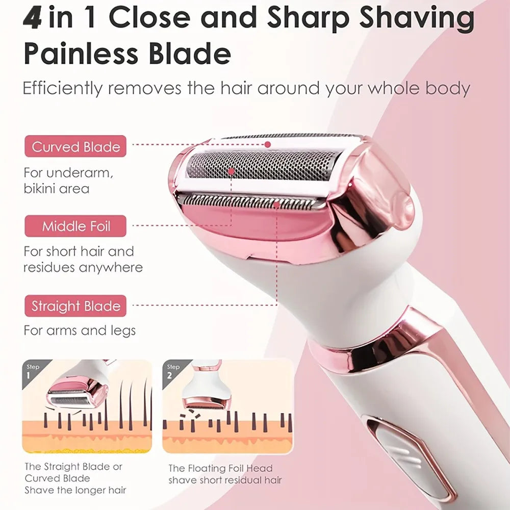 Women Electric Hair Removal Device Electric Epilator Wet