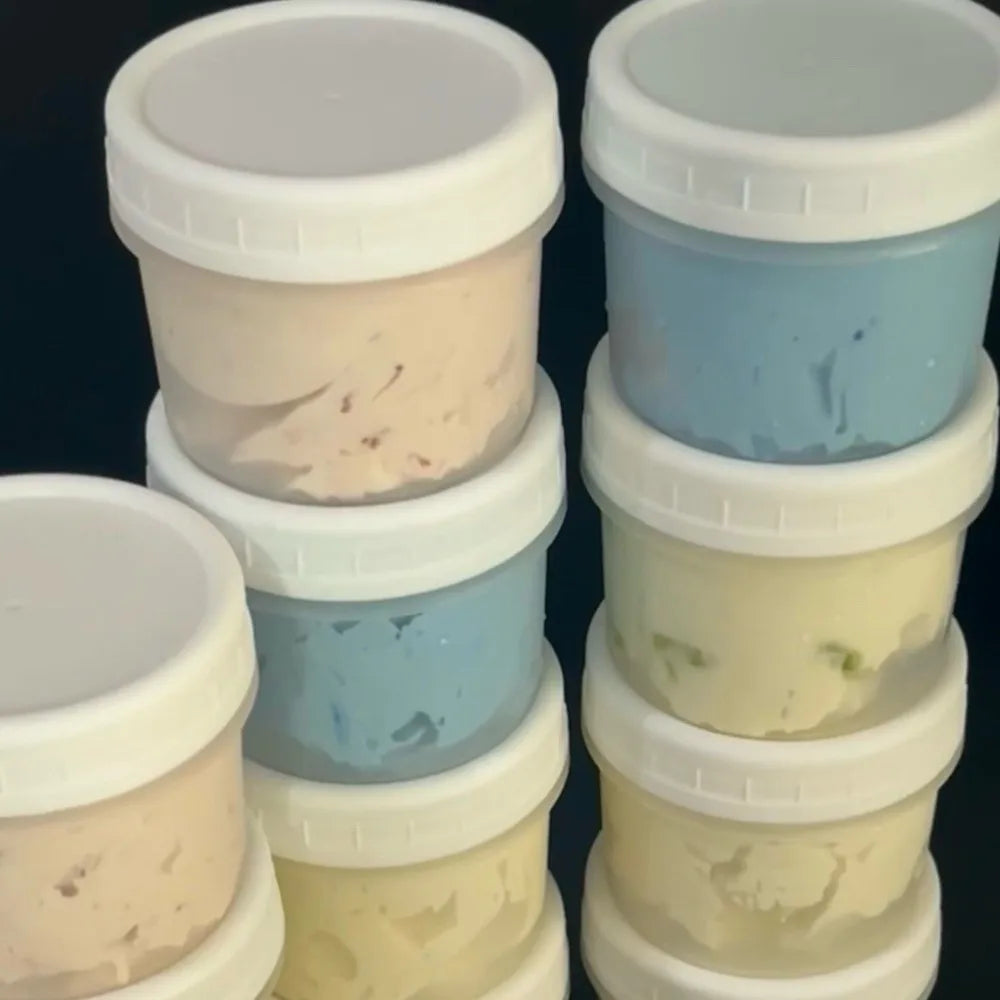 10pcs Transparent Yogurt Pudding Jars Sealed Round Food