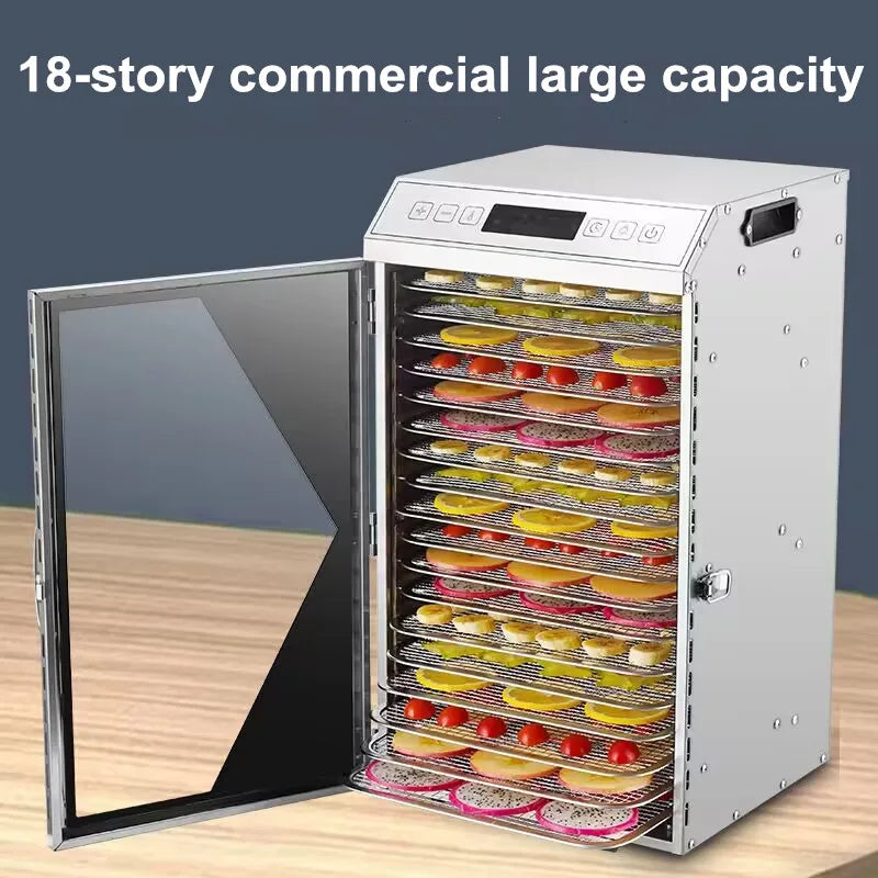 18-Tier Commercial Food Dehydrator Heavy-Duty Dryer Meat Fruits