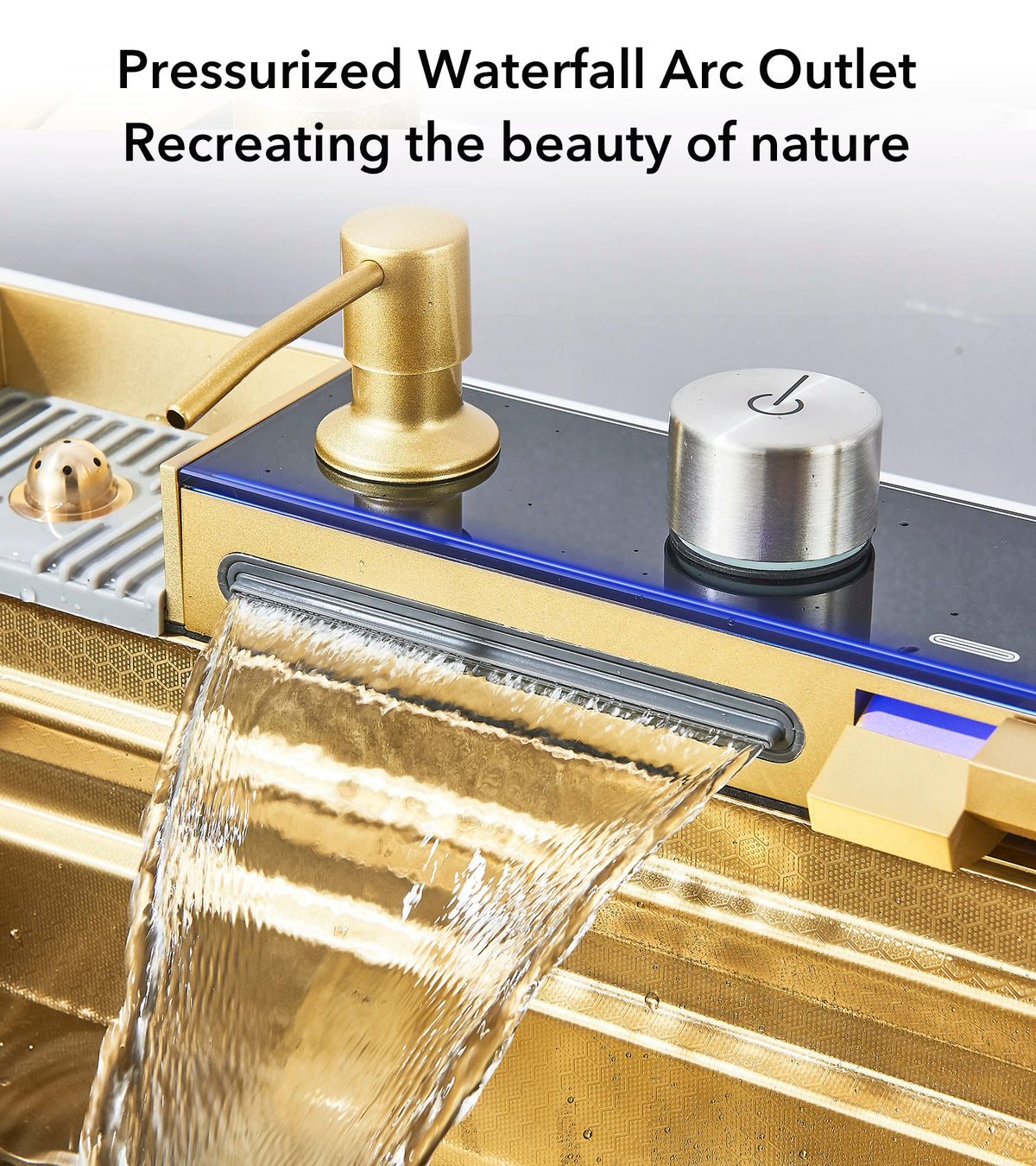 Golden Smart Digital Display Integrated Sink Temperature Control