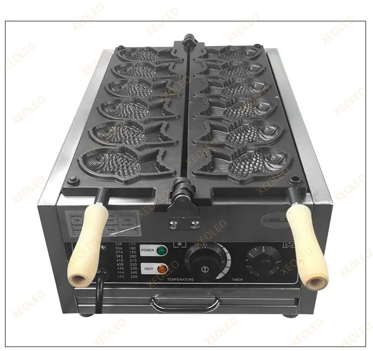 Xeoleo Taiyaki Maker Fish Waffle Machine Fish Cake
