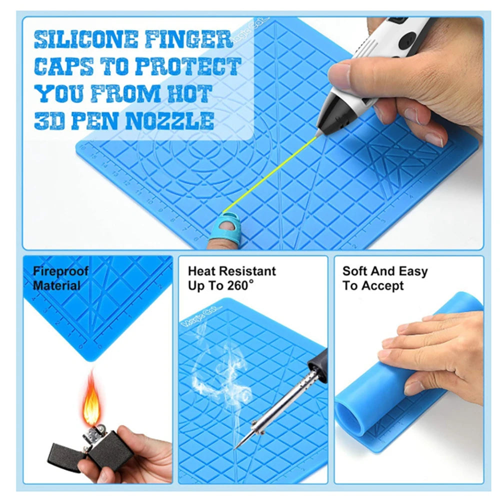 3d Printing Pen Silicone Mat Diy Finger Protectors