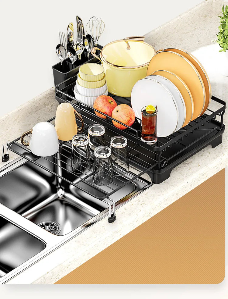 Dish Drying Rack Dish Rack Drainboard Expandable Dish