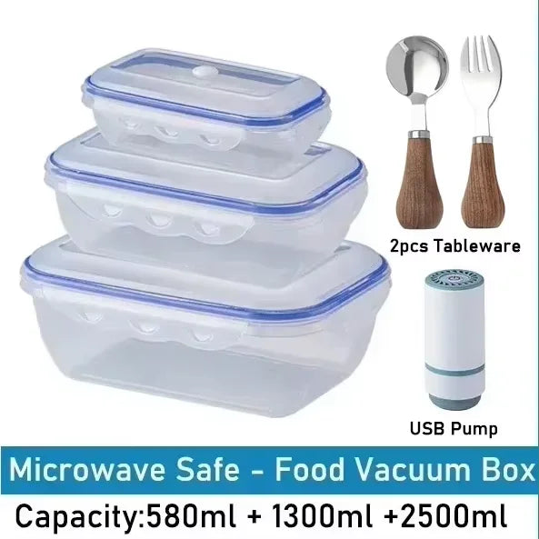 Vacuum Food Storage Box Transparent Storage Container Fridge