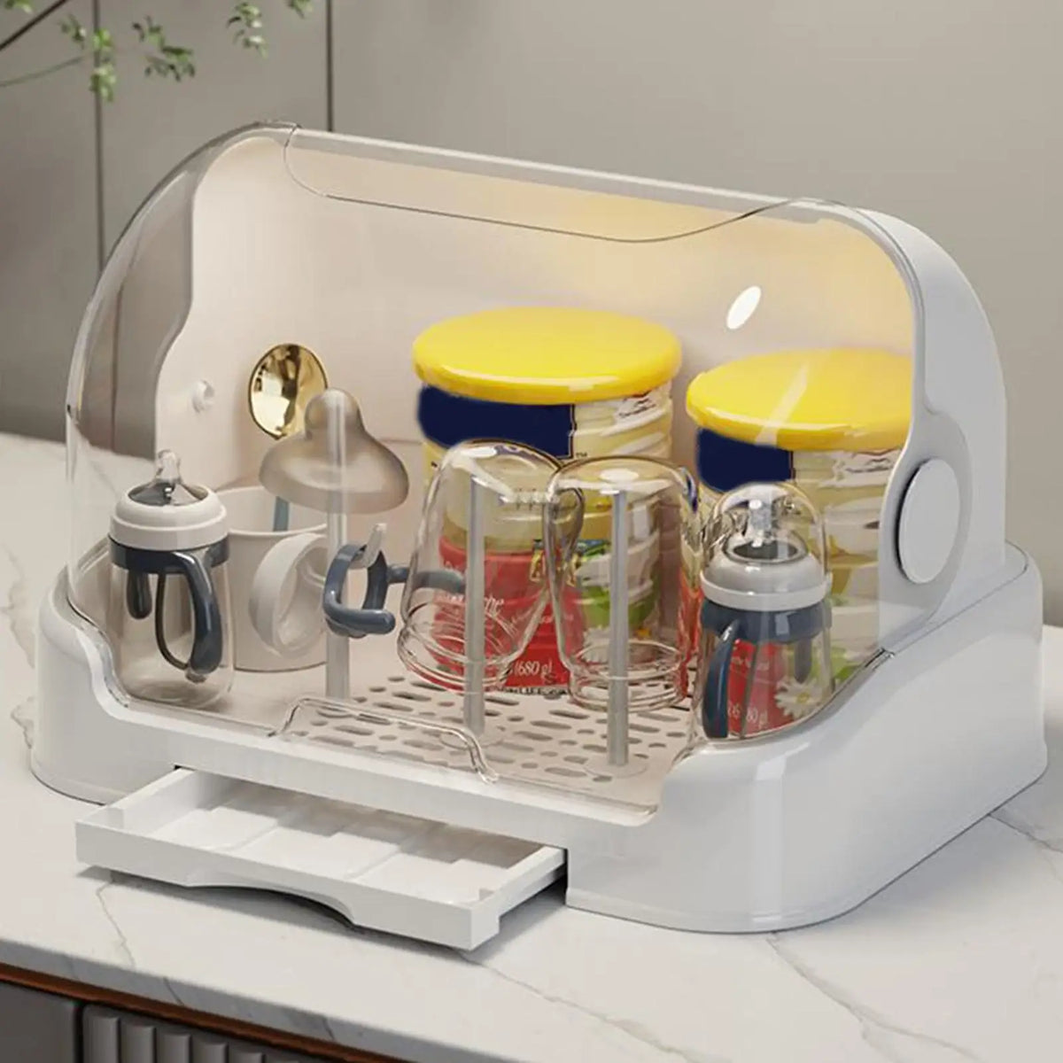 Baby Bottle Drying Rack Toddler Bottles Storage Box