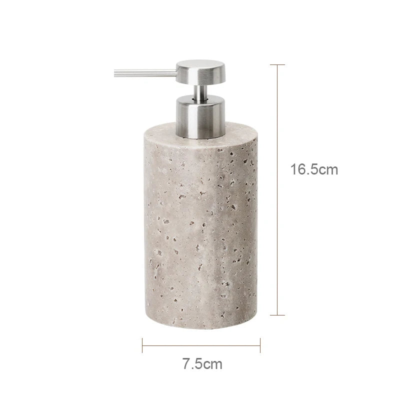 Travertino Grigio Bathroom Antique Natural Marble Soap Dispenser