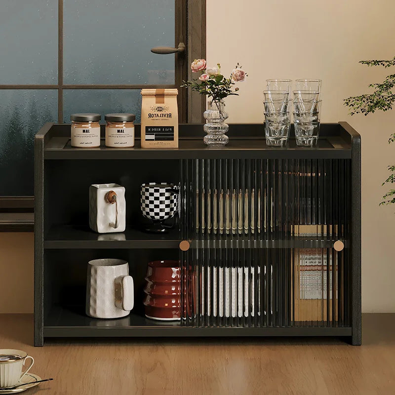 Desktop 2-Tier Countertop Storage Organizer Box Dustproof Fluted