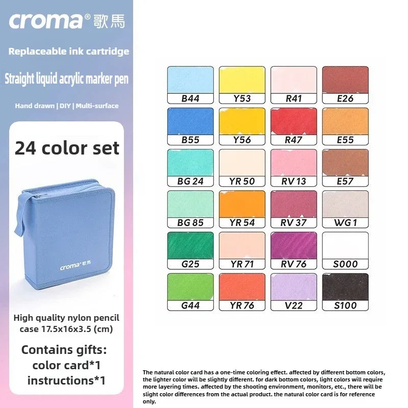 Croma 160/1 Colors Refillable Direct Liquid Acrylic Marker