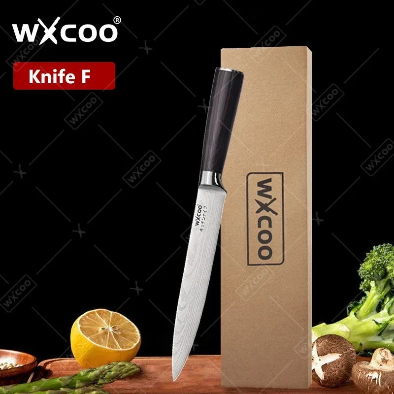 Wxcoo Damascus Pattern Chef Knife Professional Japanese Knives