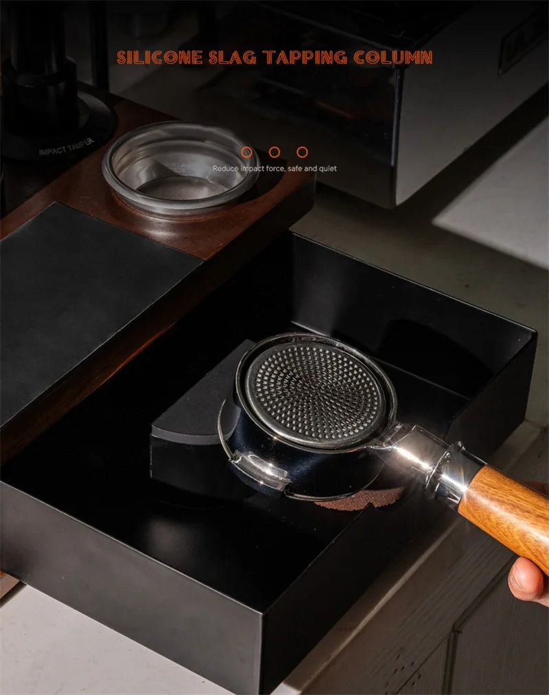51-58mm Universal Coffee Tamper Station Stand Wooden Coffee