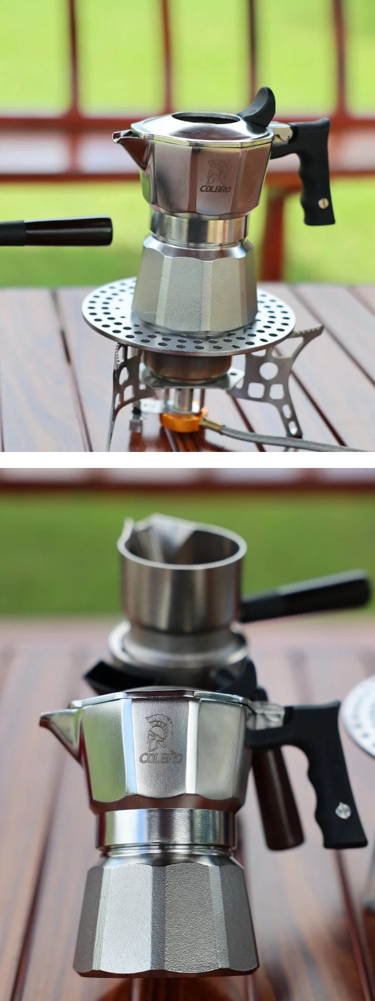 Colbro Moka Pot Stainless Steel Double Valve Triple