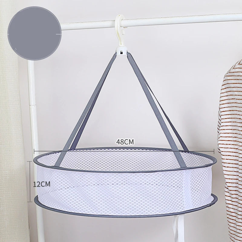 Clothes Drying Basket Hanging Sweater Net Pocket Thickened