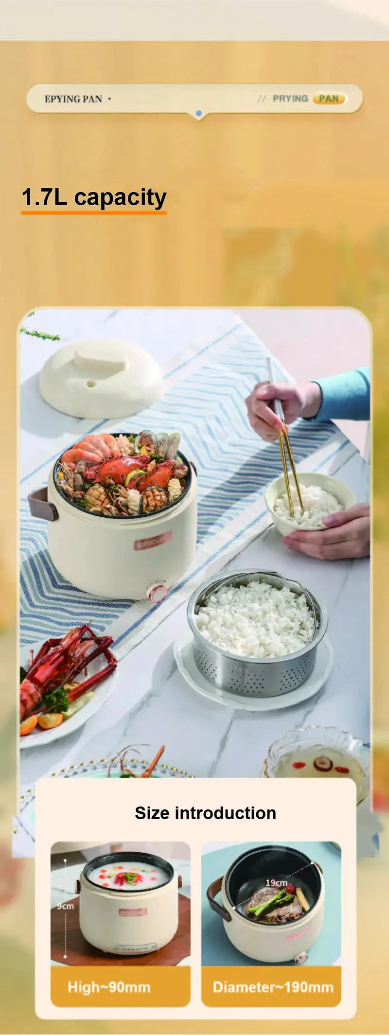 7l Smart Low-Sugar Rice Cooker Rice Soup Separation