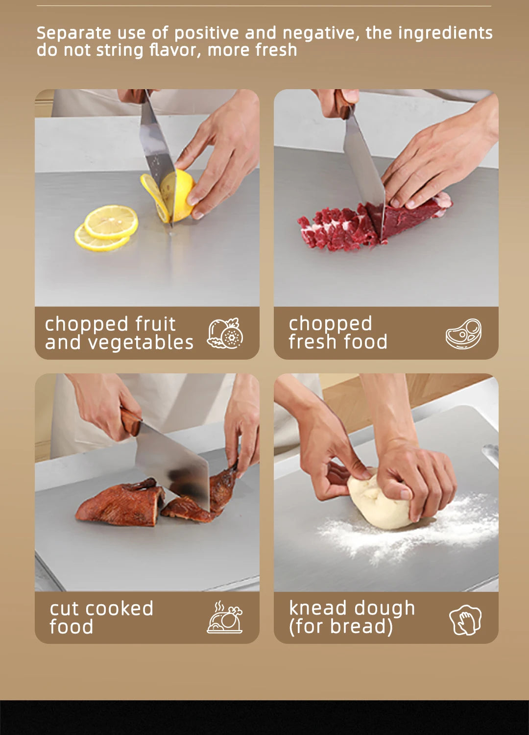 Food Grade Pure Titanium Cutting Board - Antibacterial