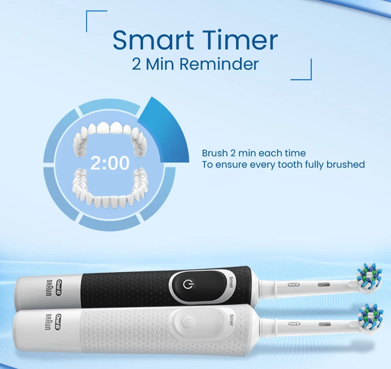 Oral D100 Electronic Toothbrush Adult Rechargeable Cross Action