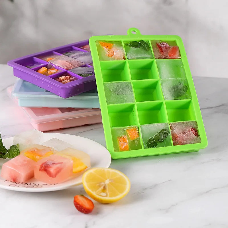 15 Grid Ice Tray Mold Box Silicone Ice