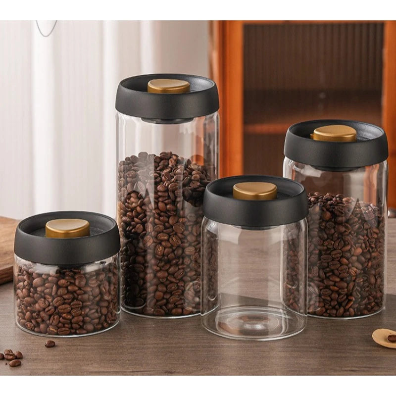 Vacuum Coffee Bean Storage Bottle Sealed Jar Grain