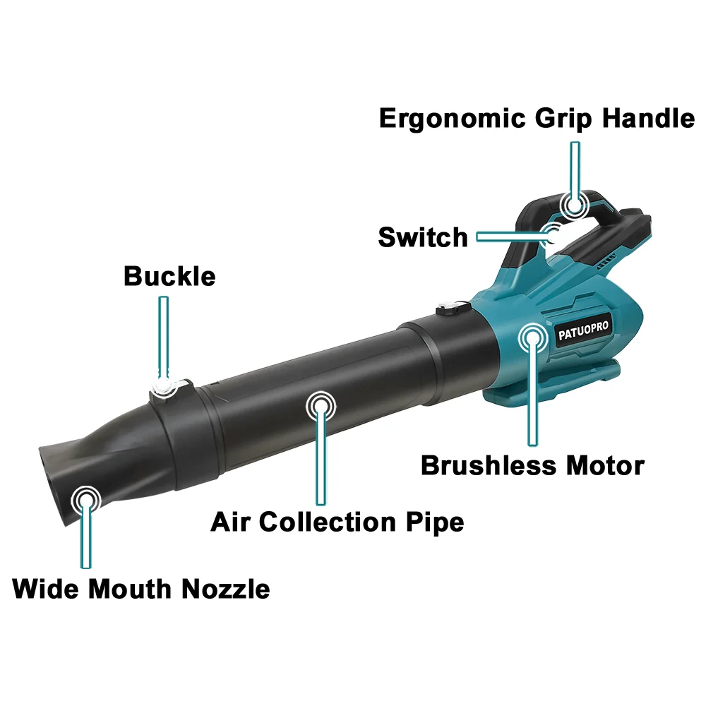 Brushless Cordless Electric Air Blower Handheld Leaf Dust