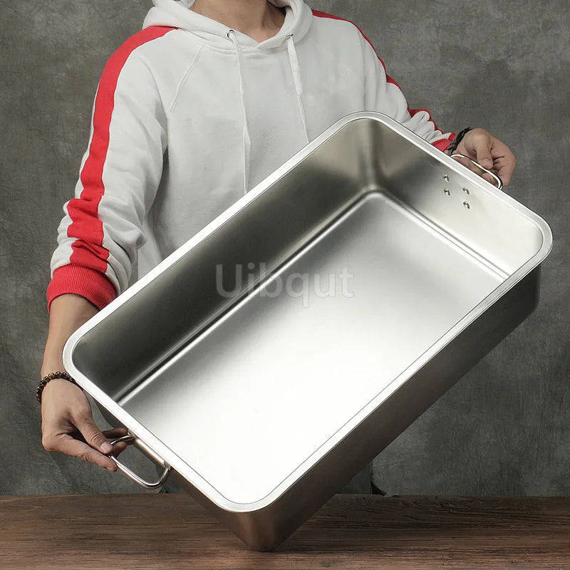 304 Stainless Steel Plate Metal Tray Handle Square