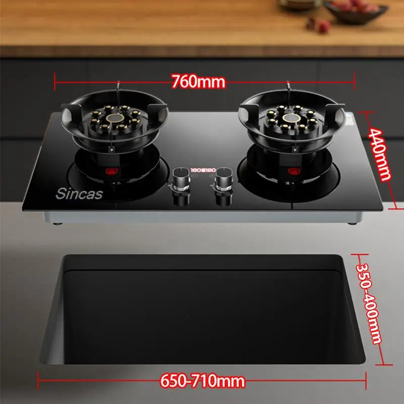 Gas Stoves Dual Stove Embedded Nature Gas/Lpg Timing