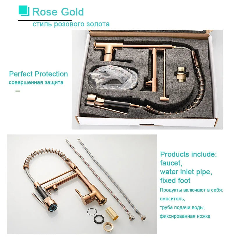 Gegve Faucets Removable Taps Brush Brass Faucet Water